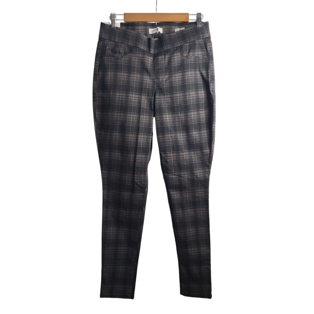 Nine West Women's Plaid Heidi Pull-on Skinny Yoga Stretch Comfy Pants Sz 8 NWT